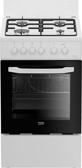 Газовая плита BEKO FFSS52010GW, электрическая духовка, белый