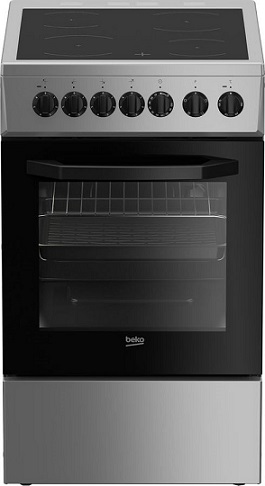 Электрическая плита BEKO FFSS57101GS, стеклокерамика, серебристый