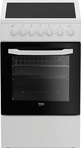 Электрическая плита BEKO FFSE57114GW, стеклокерамика, белый