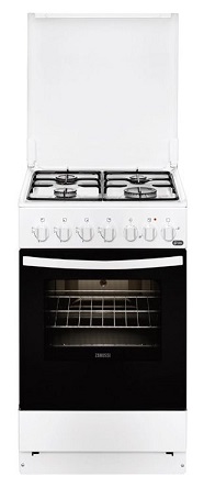 Газовая плита ZANUSSI ZCK9242G1W, электрическая духовка, белый