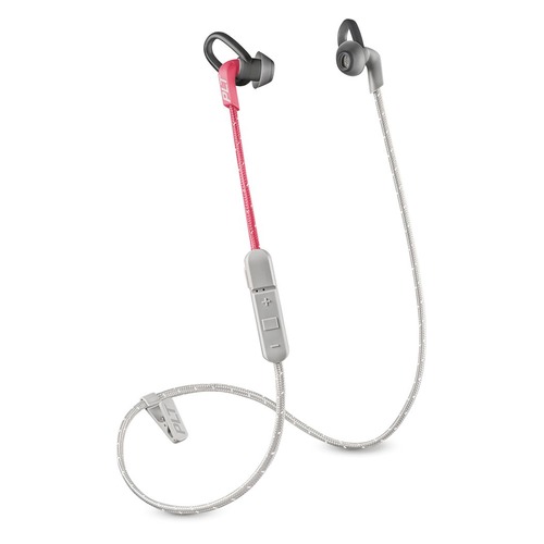 Наушники с микрофоном PLANTRONICS BackBeat Fit 305, Bluetooth, вкладыши, серый/розовый [209062-99]