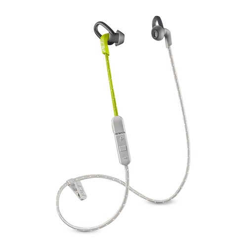 Наушники с микрофоном PLANTRONICS BackBeat Fit 305, Bluetooth, вкладыши, серый/лайм [209061-99]