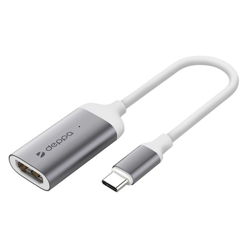Адаптер DEPPA USB Type-C (m), HDMI, 0.12м, белый [73120]