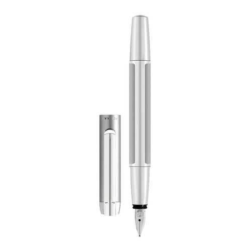 Ручка перьевая Pelikan Elegance Pura P40 (PL952028) серебристый F сталь нержавеющая подар.кор.