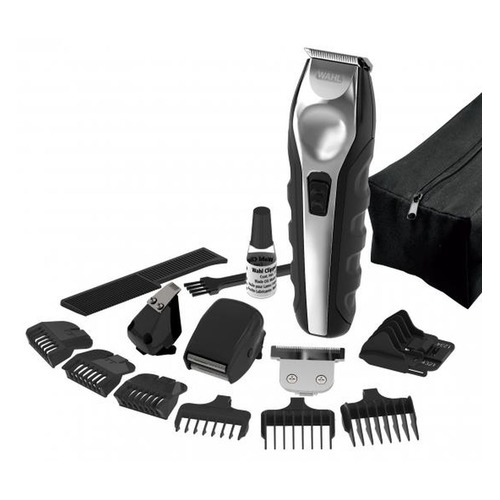 Триммер WAHL Ergonomic Total Grooming Kit, черный/серебристый [9888-1216]