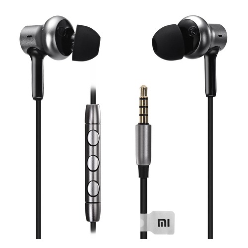 Наушники с микрофоном XIAOMI Mi in-Ear Pro HD, 3.5 мм, вкладыши, серебристый/черный [zbw4369ty]