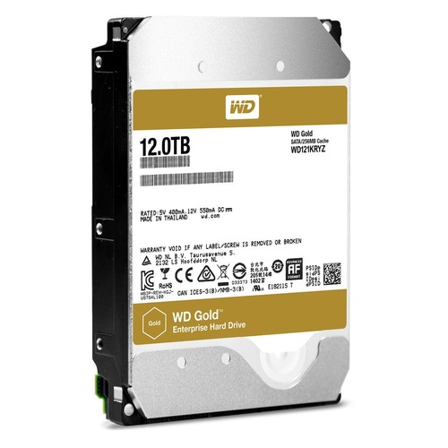 Жесткий диск WD Gold WD121KRYZ, 12Тб, HDD, SATA III, 3.5"