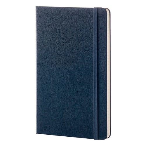 Блокнот Moleskine CLASSIC Large 130х210мм 240стр. нелинованный твердая обложка синий сапфир 6 шт./кор.