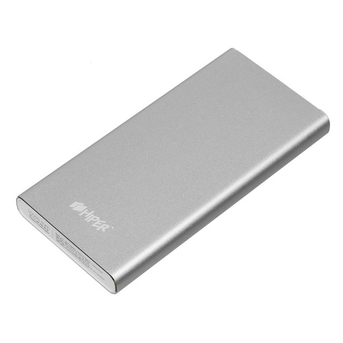 Внешний аккумулятор (Power Bank) HIPER MPX10000, 10000мAч, серебристый [mpx10000 silver]