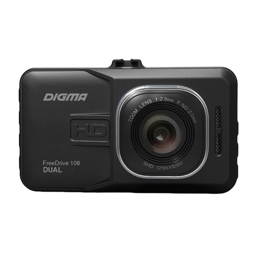 Видеорегистратор DIGMA FreeDrive 108 DUAL, черный [fd108d]