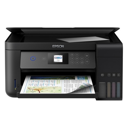 МФУ струйный EPSON L4160, A4, цветной, струйный, черный [c11cg23403]