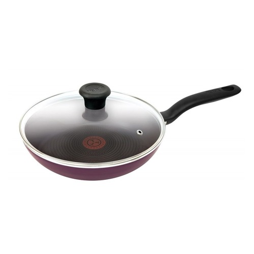 Сковорода TEFAL Cook Right 04166928, 28см, с крышкой, сиреневый [9100023413]