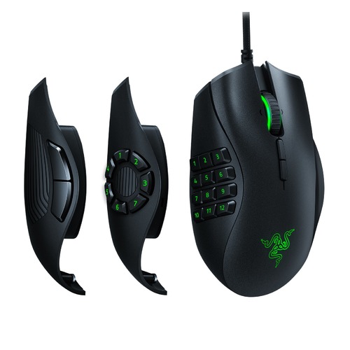 Мышь RAZER Naga Trinity, игровая, оптическая, проводная, USB, черный [rz01-02410100-r3m1]