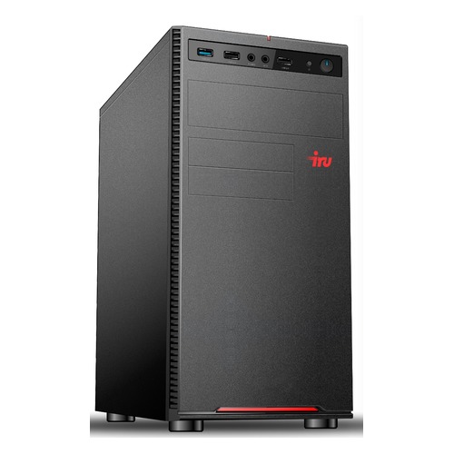 Компьютер IRU Home 225, AMD Ryzen 5 2400G, DDR4 8Гб, 1000Гб, AMD Radeon RX Vega 11, Free DOS, черный [1045231]