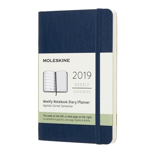 Еженедельник MOLESKINE Classic Soft WKNT, 144стр., синий сапфир [dsb2012wn2]