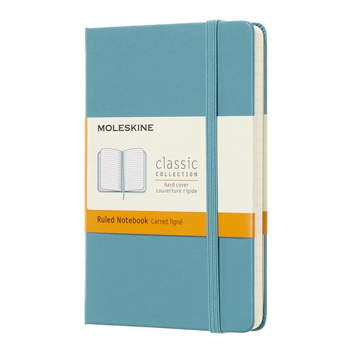 Блокнот Moleskine CLASSIC Pocket 90x140мм 192стр. линейка твердая обложка голубой 9 шт./кор.