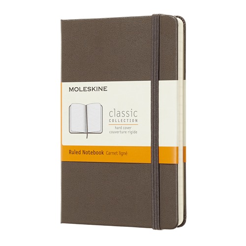 Блокнот Moleskine CLASSIC Pocket 90x140мм 192стр. линейка твердая обложка коричневый 9 шт./кор.