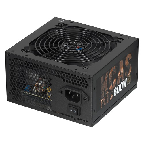 Блок питания AEROCOOL KCAS PLUS 800, 800Вт, 120мм, черный, retail [kcas-800w plus]