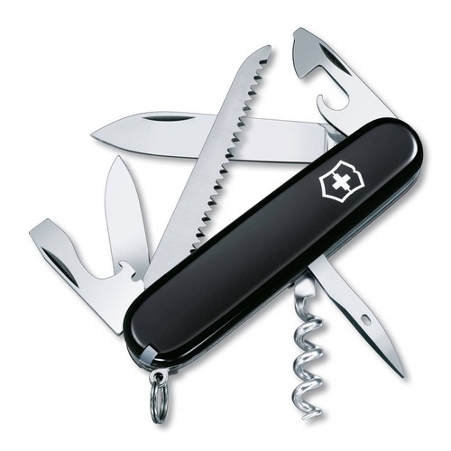 Складной нож VICTORINOX Camper, 13 функций, 91мм, черный