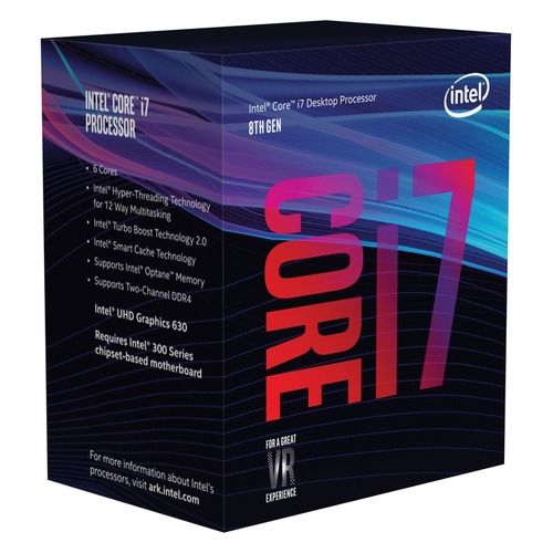 Процессор INTEL Core i7 8700K, LGA 1151v2, BOX (без кулера)