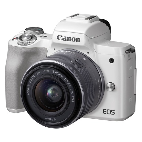 Фотоаппарат CANON EOS M50 kit ( 15-45 IS STM), белый [2681c012]