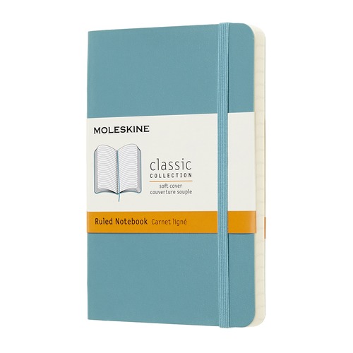 Блокнот Moleskine CLASSIC SOFT Pocket 90x140мм 192стр. линейка мягкая обложка голубой 9 шт./кор.