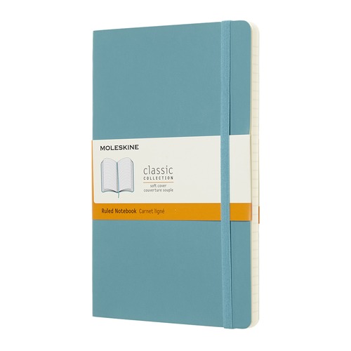 Блокнот Moleskine CLASSIC SOFT Large 130х210мм 192стр. линейка мягкая обложка фиксирующая резинка го 8 шт./кор.