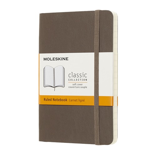 Блокнот Moleskine CLASSIC SOFT Pocket 90x140мм 192стр. линейка мягкая обложка коричневый 9 шт./кор.