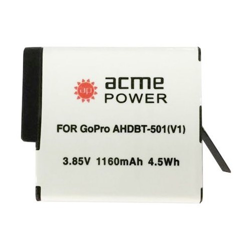 Аккумулятор ACMEPOWER AP-AHDBT-501, 3.85В, 1160мAч, для экшн-камер GoPro Hero 5/6