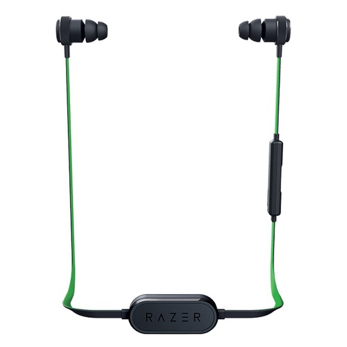 Наушники с микрофоном RAZER Hammerhead BT, Bluetooth, вкладыши, черный/зеленый [rz04-01930100-r3g1]