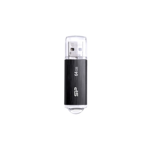 Флешка USB SILICON POWER Ultima U02 64Гб, USB2.0, черный [sp064gbuf2u02v1k]