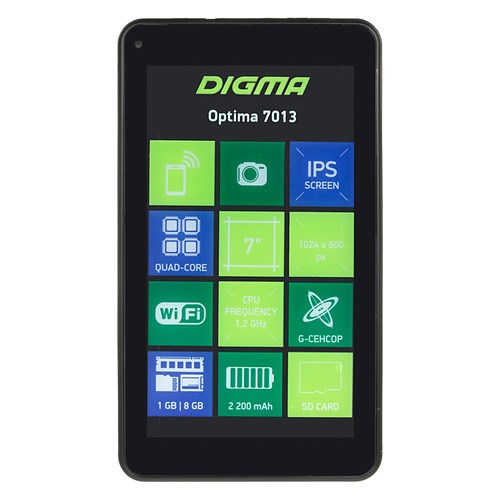 Планшет DIGMA Optima 7013, 1GB, 8GB, Android 6.0 черный [ts7093rw]