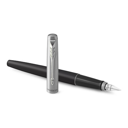 Ручка перьевая Parker Jotter Core F63 (2030947) Bond Street Black CT M сталь нержавеющая подар.кор.