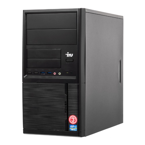 Компьютер IRU Office 313, Intel Core i3 7100, DDR4 4Гб, 1Тб, Intel HD Graphics 630, Free DOS, черный [1064245]