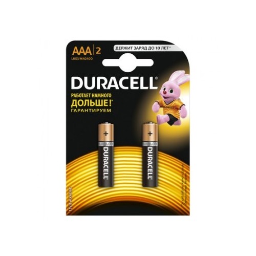 AAA Батарейка DURACELL Basic CN LR03-2BL MN2400, 2 шт.