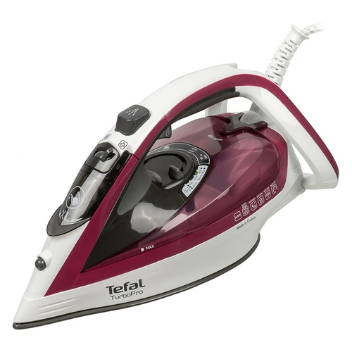 Утюг TEFAL FV5605E0, 2600Вт, белый/ бордовый [1830006310]