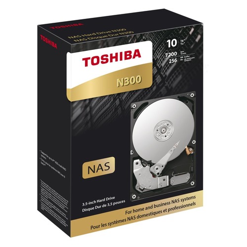 Жесткий диск TOSHIBA N300 HDWG11AEZSTA, 10Тб, HDD, SATA III, 3.5", RTL