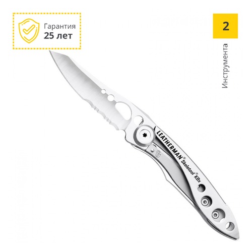 Складной нож LEATHERMAN Skeletool Kbx, серебристый [832382]