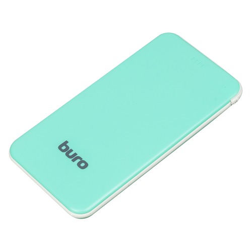 Внешний аккумулятор (Power Bank) BURO RCL-5000-GW, 5000мAч, зеленый/белый