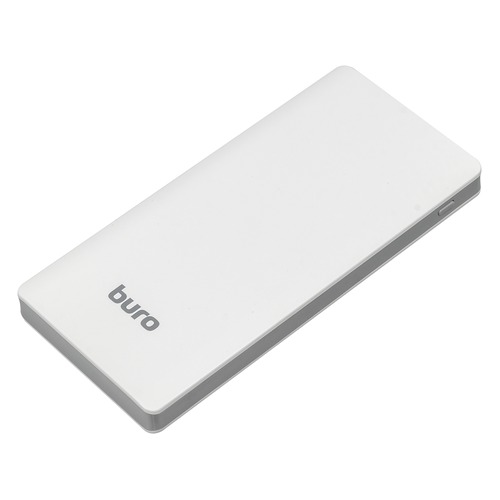 Внешний аккумулятор (Power Bank) BURO RCL-10000-WG, 10000мAч, белый/серый