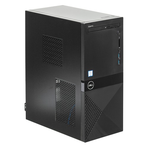 Компьютер DELL Vostro 3670, Intel Core i3 8100, DDR4 4Гб, 1000Гб, Intel UHD Graphics 630, DVD-RW, CR, Linux, черный [3670-0939]