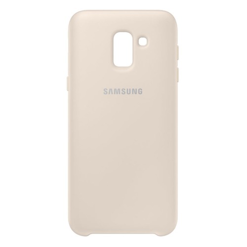 Чехол (клип-кейс) SAMSUNG Dual Layer Cover, для Samsung Galaxy J6 (2018), золотистый [ef-pj600cfegru]