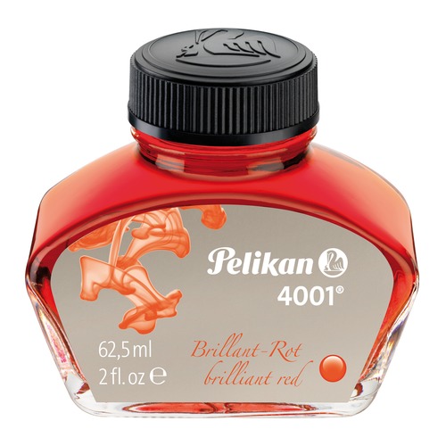 Флакон с чернилами Pelikan INK 4001 76 (PL329169) Brilliant Red чернила 62.5мл для ручек перьевых