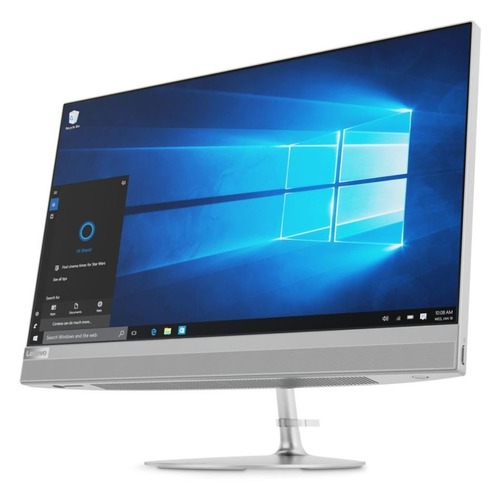 Моноблок LENOVO IdeaCentre 520-24ARR, 23.8", AMD Ryzen 5 2400GE, 8Гб, 1000Гб, 128Гб SSD, AMD Radeon RX Vega 11, Windows 10, серебристый [f0dn002ark]