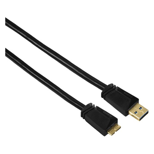 Кабель HAMA H-125235, micro USB 3.0 B (m), USB 3.0 A(m), 0.75м, черный [00125235]