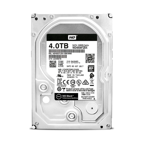 Жесткий диск WD Black WD4005FZBX, 4Тб, HDD, SATA III, 3.5"