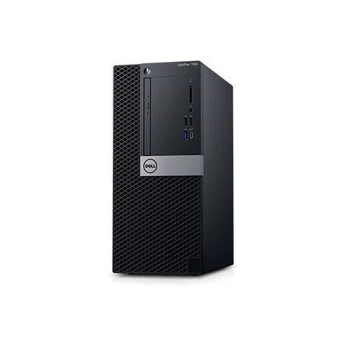 Компьютер DELL Optiplex 7060, Intel Core i7 8700, DDR4 16Гб, 1000Гб, 16Гб Intel Optane, AMD Radeon RX 550 - 4096 Мб, DVD-RW, Windows 10 Professional, черный и серебристый [7060-6139]