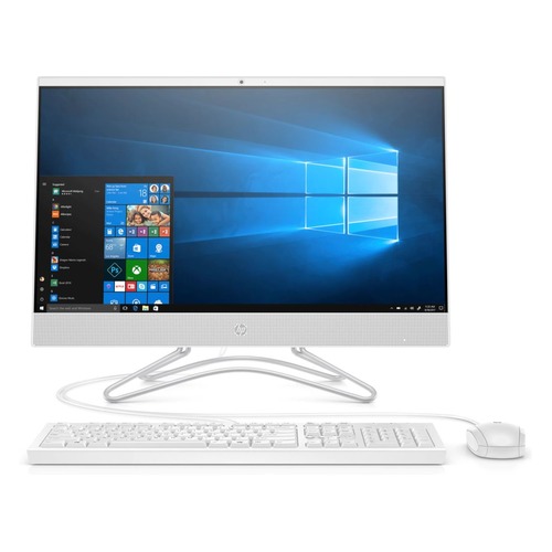 Моноблок HP 24-f0028ur, 23.8", Intel Core i3 8130U, 4Гб, 16Гб Intel Optane, 1000Гб, Intel UHD Graphics 620, Windows 10, белый [4gs79ea]