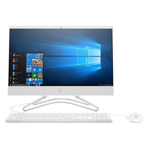 Моноблок HP 22-c0027ur, 21.5", Intel Core i3 8130U, 8Гб, 1000Гб, 128Гб SSD, NVIDIA GeForce GT MX110 - 2048 Мб, Windows 10, белый [4gq79ea]