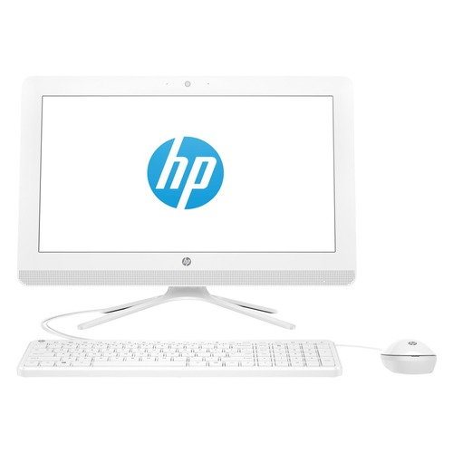 Моноблок HP 20-c401ur, 19.5", Intel Celeron J4005, 4Гб, 500Гб, Intel UHD Graphics 600, DVD-RW, Free DOS 2.0, белый [4gu78ea]